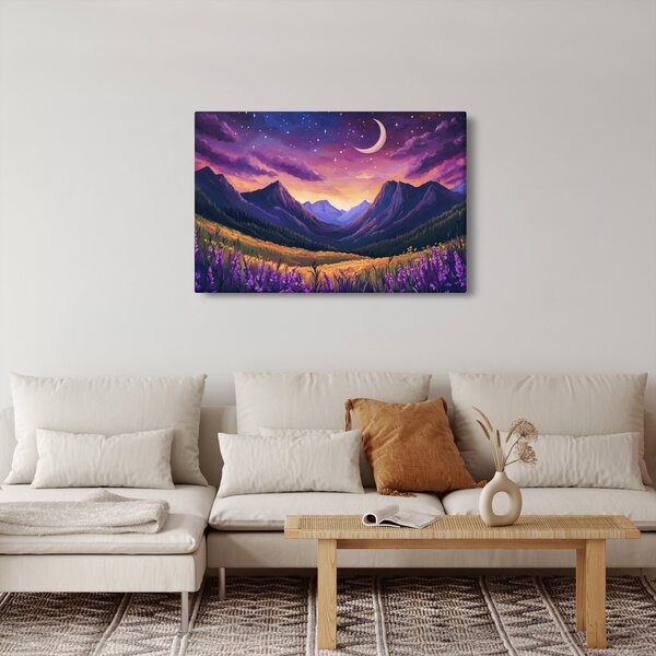 Slika - Ljubičasti krajolik (90x60 cm)
