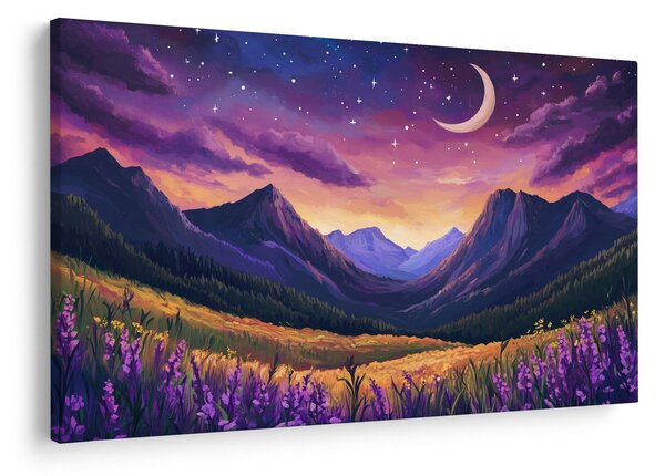 Slika - Ljubičasti krajolik (90x60 cm)