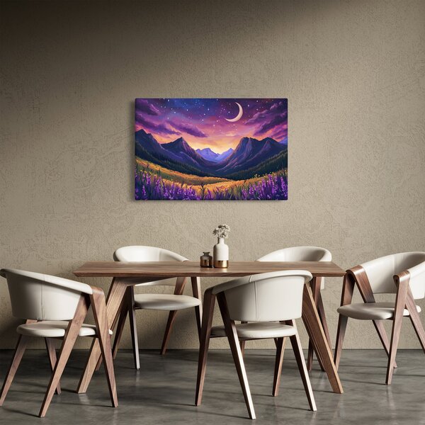 Slika - Ljubičasti krajolik (90x60 cm)