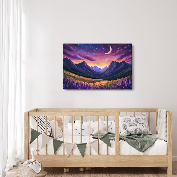 Slika - Ljubičasti krajolik (90x60 cm)