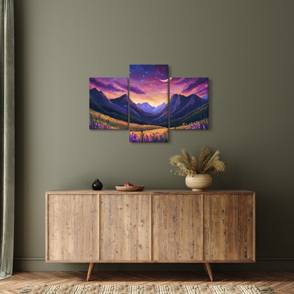 Slika - Ljubičasti krajolik (90x60 cm)