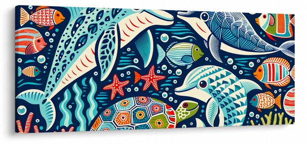 Slika – Crtane vodene životinje (120x50 cm)