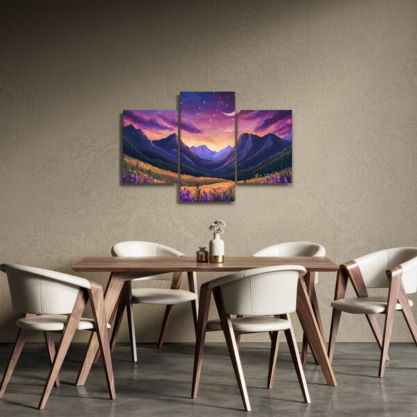 Slika - Ljubičasti krajolik (90x60 cm)