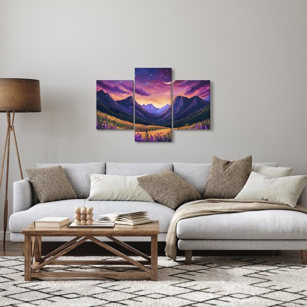 Slika - Ljubičasti krajolik (90x60 cm)
