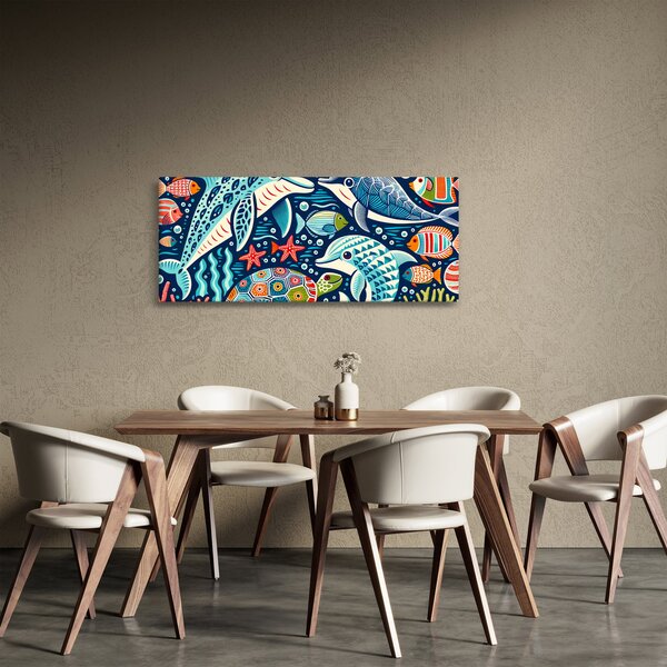 Slika – Crtane vodene životinje (120x50 cm)