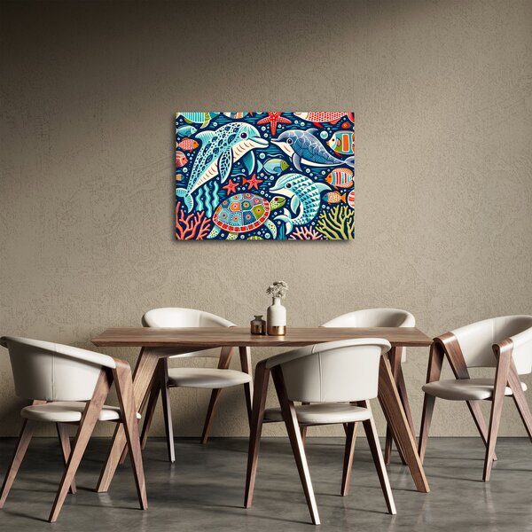 Slika – Crtane vodene životinje (70x50 cm)