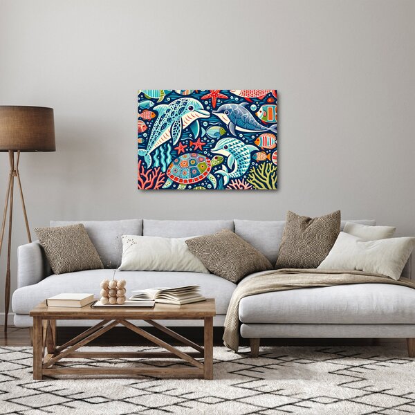 Slika – Crtane vodene životinje (70x50 cm)