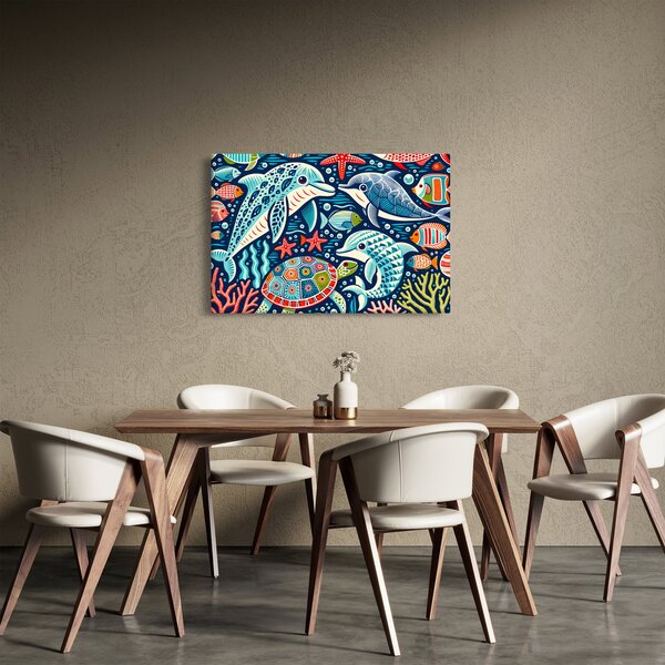 Slika – Crtane vodene životinje (90x60 cm)