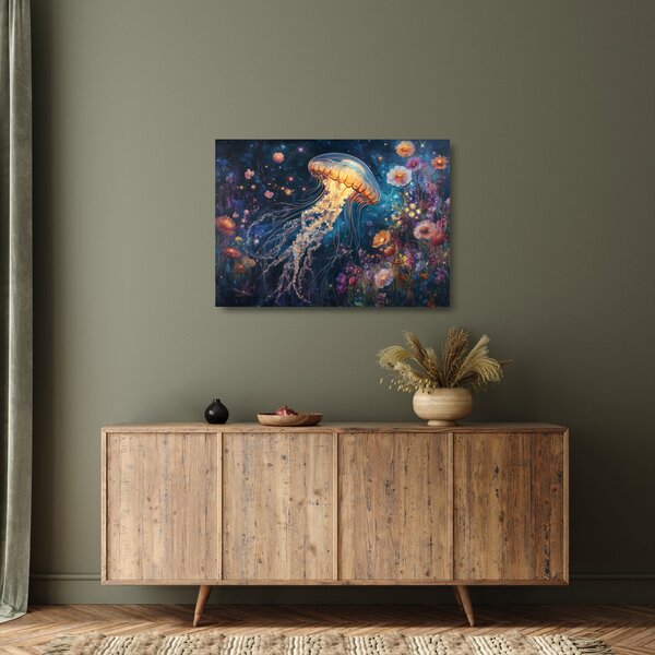 Staklena slika - Čarobna meduza (70x50 cm)