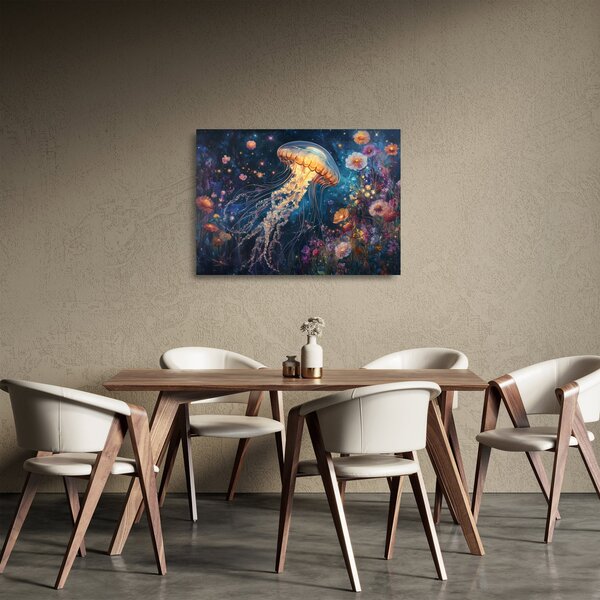 Staklena slika - Čarobna meduza (70x50 cm)