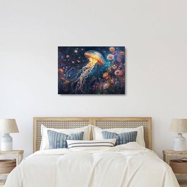 Staklena slika - Čarobna meduza (70x50 cm)