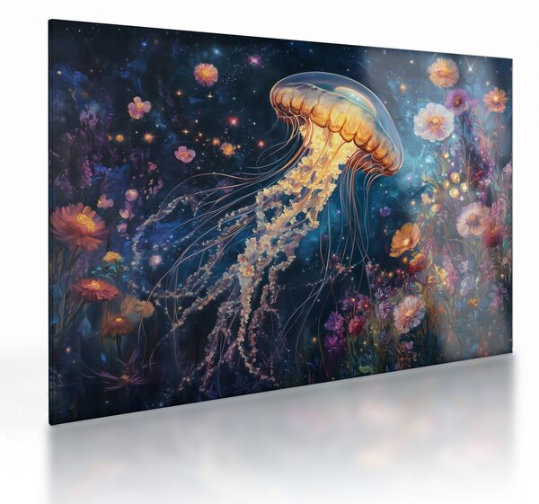 Staklena slika - Čarobna meduza (70x50 cm)