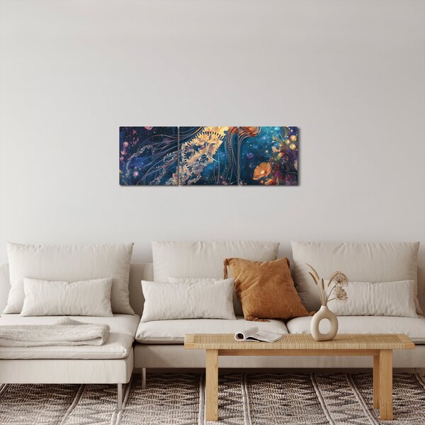 Slika - Čarobna meduza (sa satom) (90x30 cm)