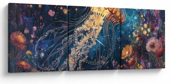 Slika - Čarobna meduza (sa satom) (90x30 cm)