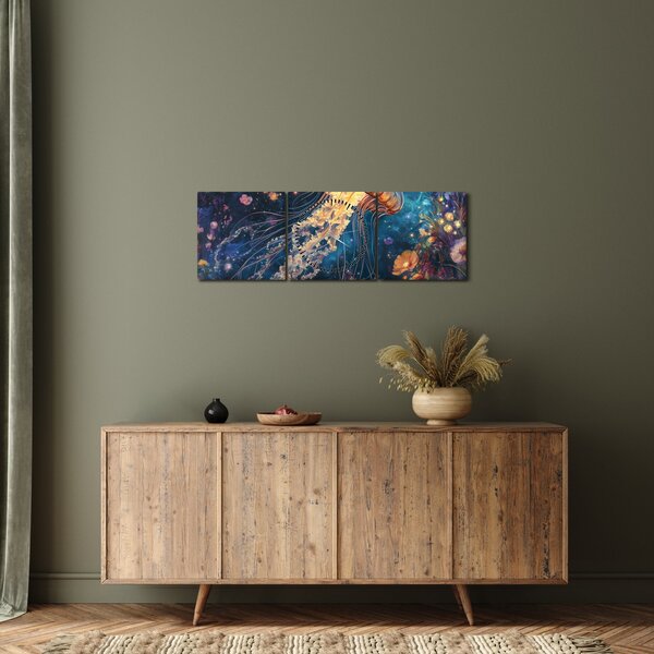 Slika - Čarobna meduza (sa satom) (90x30 cm)