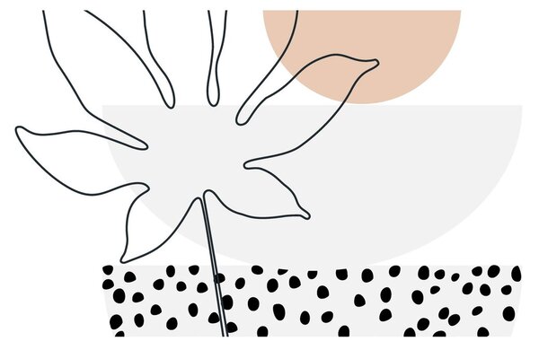 Slika - Crtano cvijeće N⁰3 (120x50 cm)