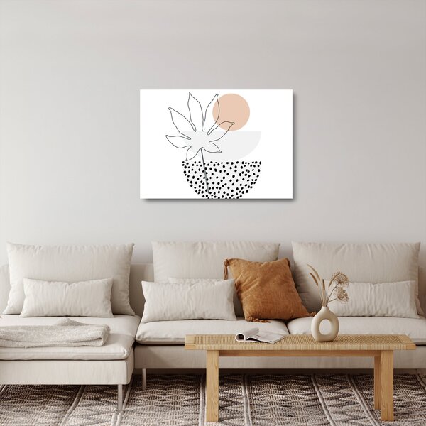 Staklena slika - Crtano cvijeće N⁰3 (70x50 cm)