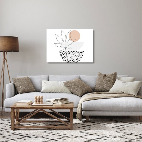 Staklena slika - Crtano cvijeće N⁰3 (70x50 cm)