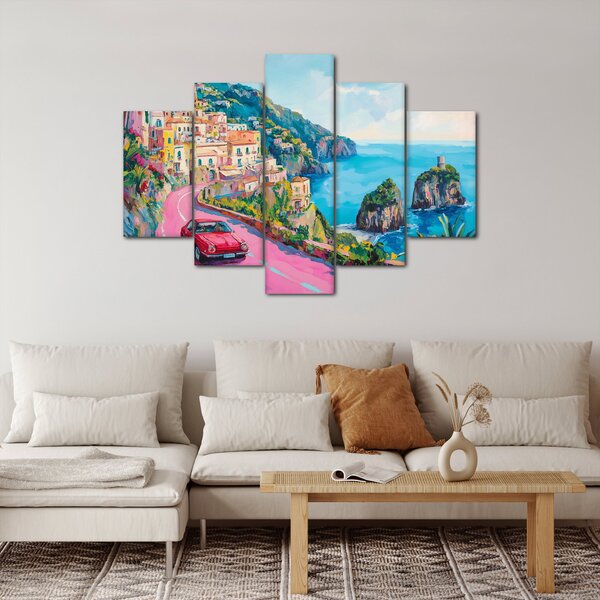 Slika - Ružičasta cesta uz obalu (150x105 cm)