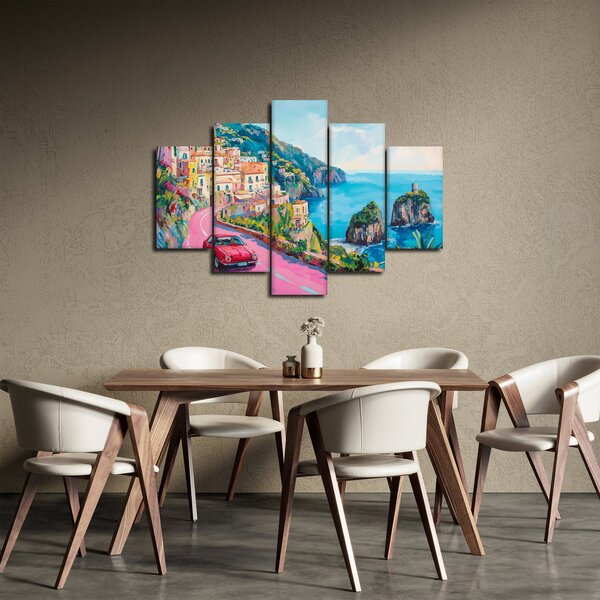 Slika - Ružičasta cesta uz obalu (150x105 cm)