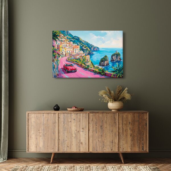 Slika - Ružičasta cesta uz obalu (90x60 cm)