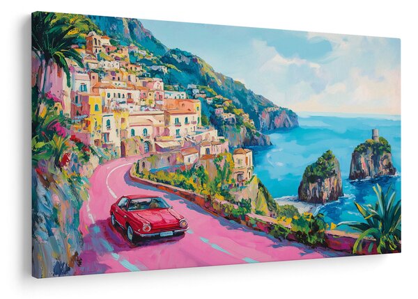 Slika - Ružičasta cesta uz obalu (90x60 cm)