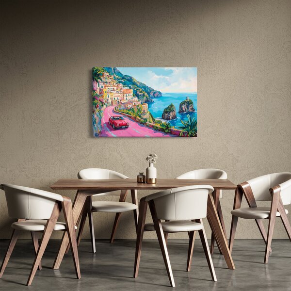 Slika - Ružičasta cesta uz obalu (90x60 cm)