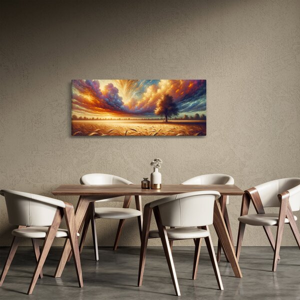 Slika – Drvo na polju (120x50 cm)