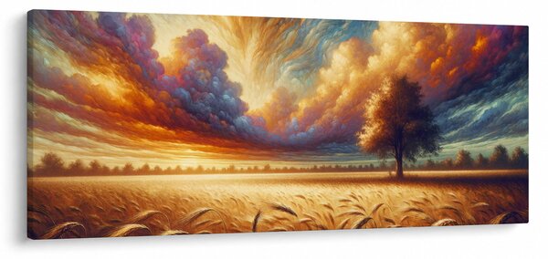 Slika – Drvo na polju (120x50 cm)