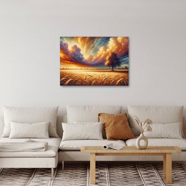 Slika – Drvo na polju (70x50 cm)
