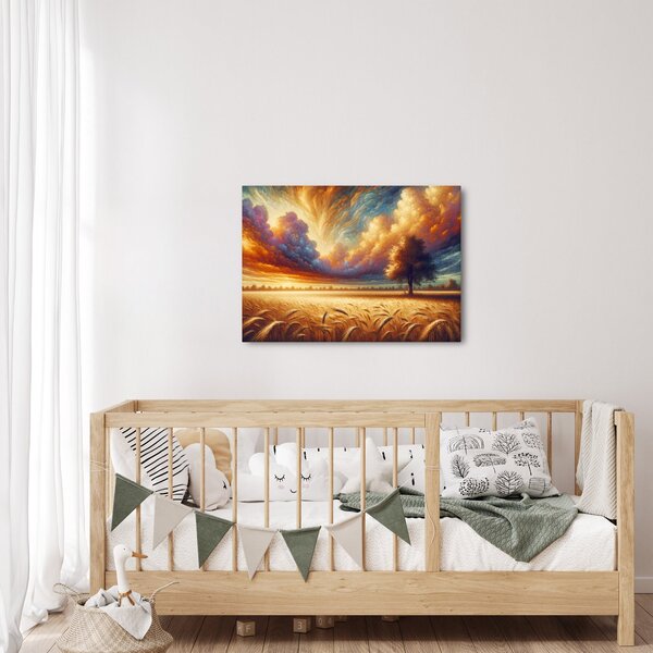 Slika – Drvo na polju (70x50 cm)
