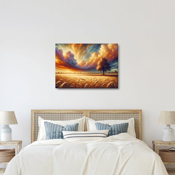 Slika – Drvo na polju (70x50 cm)