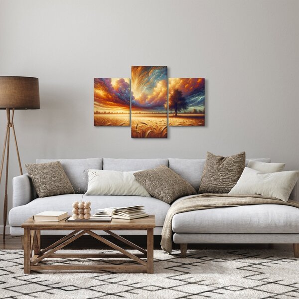 Slika – Drvo na polju (90x60 cm)