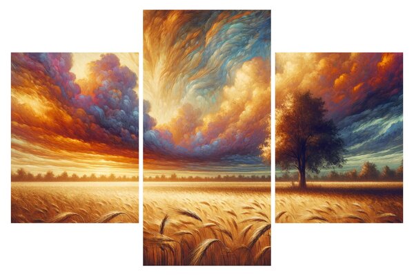 Slika – Drvo na polju (90x60 cm)
