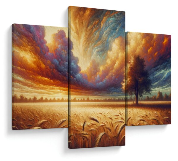 Slika – Drvo na polju (90x60 cm)