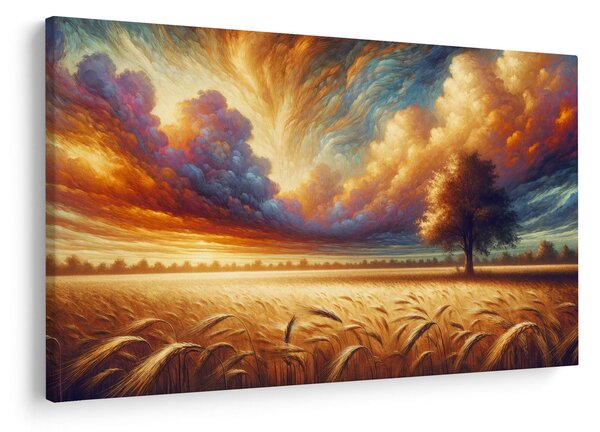 Slika – Drvo na polju (90x60 cm)