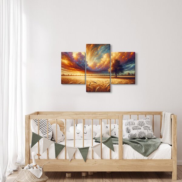 Slika – Drvo na polju (90x60 cm)