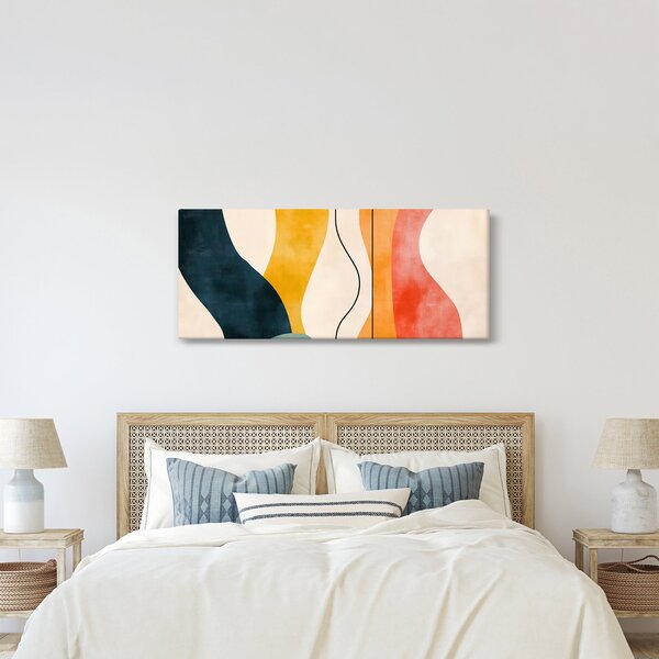Slika - Minimalistična šarena ilustracija II. (120x50 cm)