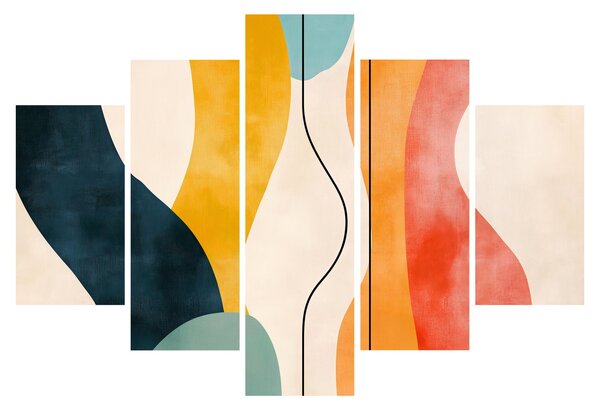 Slika - Minimalistična šarena ilustracija II. (150x105 cm)