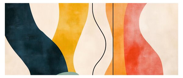 Slika - Minimalistična šarena ilustracija II. (120x50 cm)