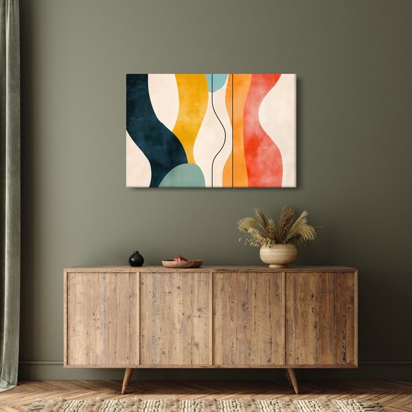 Slika - Minimalistična šarena ilustracija II. (90x60 cm)