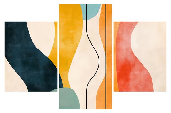 Slika - Minimalistična šarena ilustracija II. (90x60 cm)