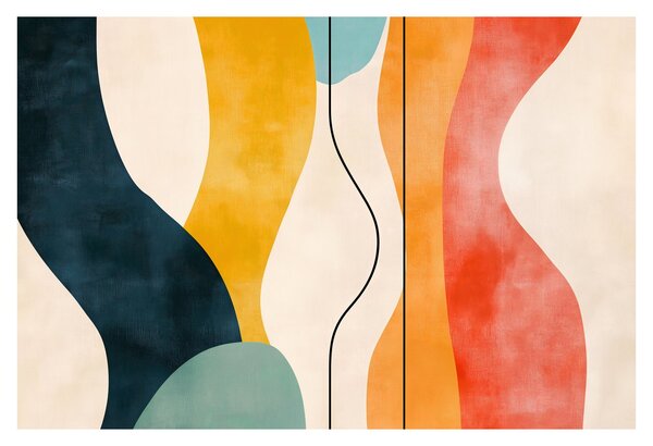Slika - Minimalistična šarena ilustracija II. (90x60 cm)