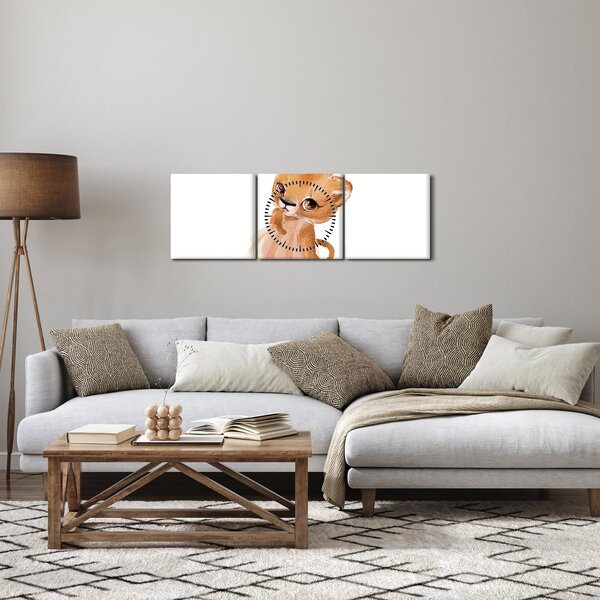 Slika - Akvarelna životinja N⁰6 (sa satom) (90x30 cm)