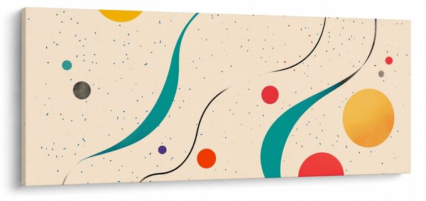 Slika - Minimalistična šarena ilustracija (120x50 cm)