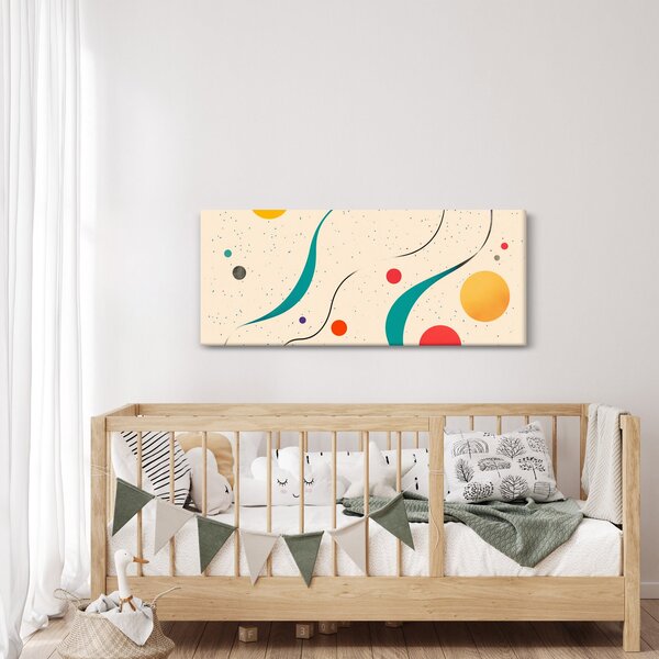 Slika - Minimalistična šarena ilustracija (120x50 cm)