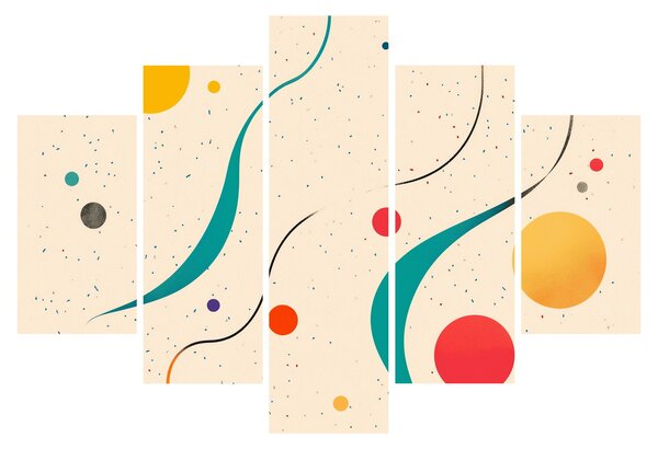 Slika - Minimalistična šarena ilustracija (150x105 cm)