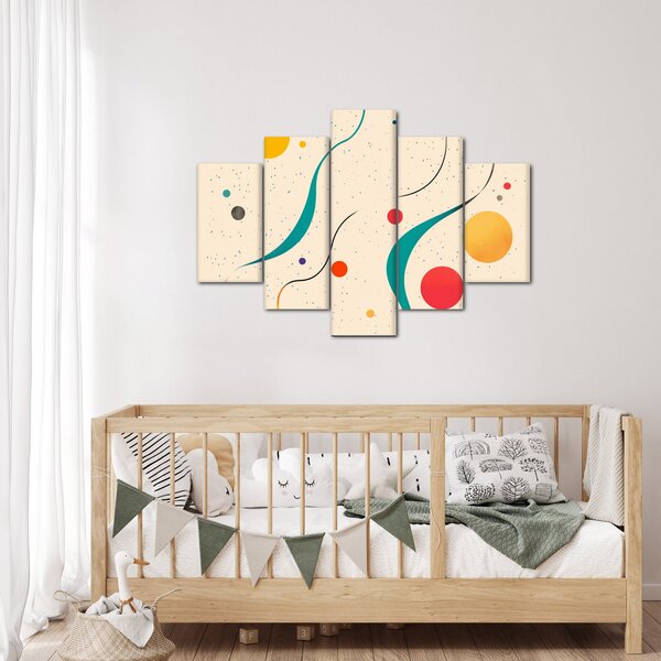 Slika - Minimalistična šarena ilustracija (150x105 cm)