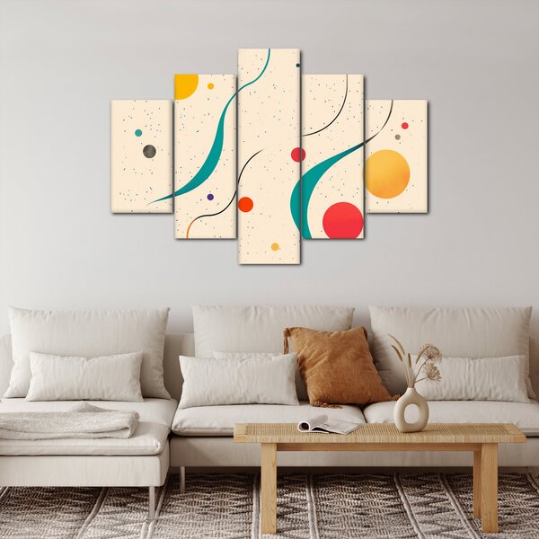 Slika - Minimalistična šarena ilustracija (150x105 cm)