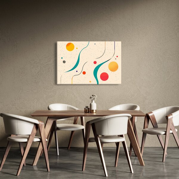 Slika - Minimalistična šarena ilustracija (90x60 cm)